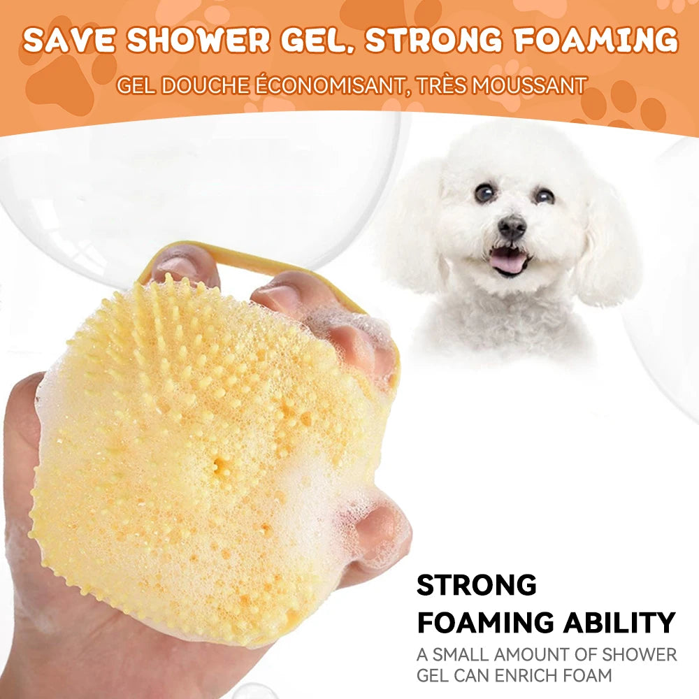 Dog Bathing Brush & Shampoo Dispenser