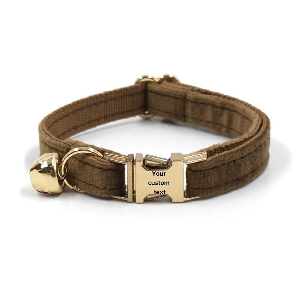 Customized Velvet Cat & Puppy Collar