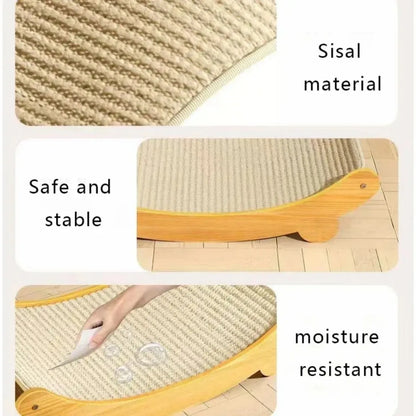 Wooden Cat Scratching Bed