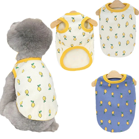 Lemon Pattern Dog Vest Shirt