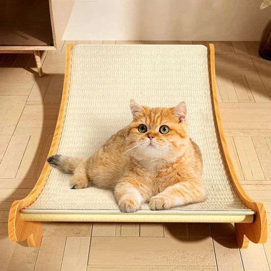 Wooden Cat Scratching Bed