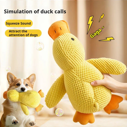 Plush Sleeping Duck Dog Toy
