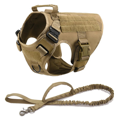 Tactical Military Vest Harness and Leash Set