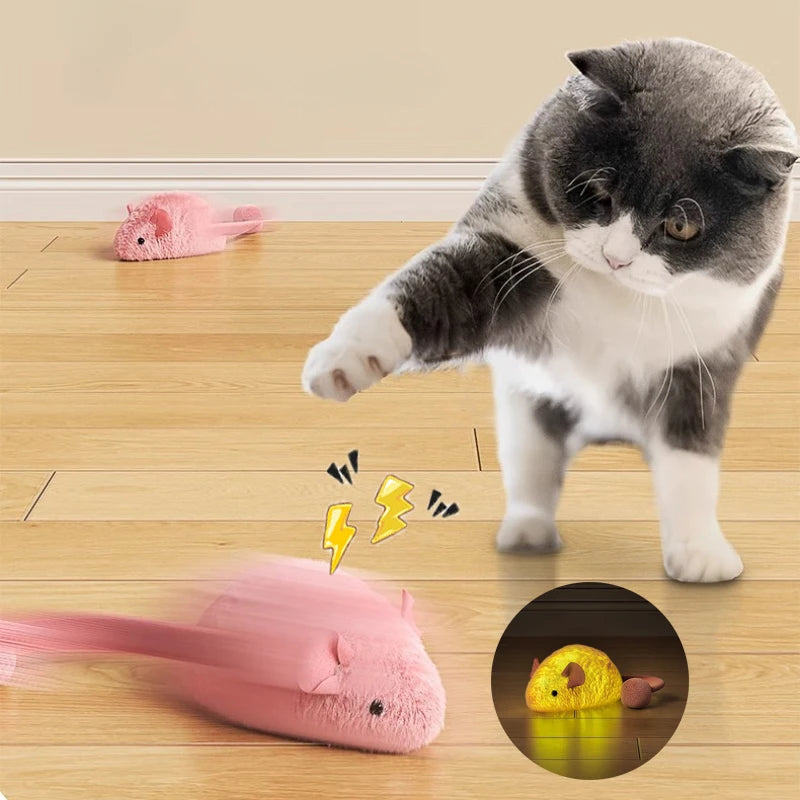 Interactive Plush Mouse Cat Toys