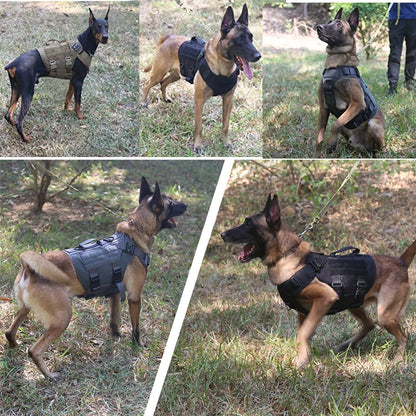 Tactical Military Vest Harness and Leash Set