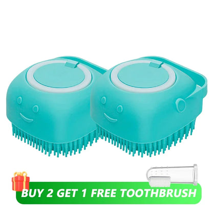 Dog Bathing Brush & Shampoo Dispenser