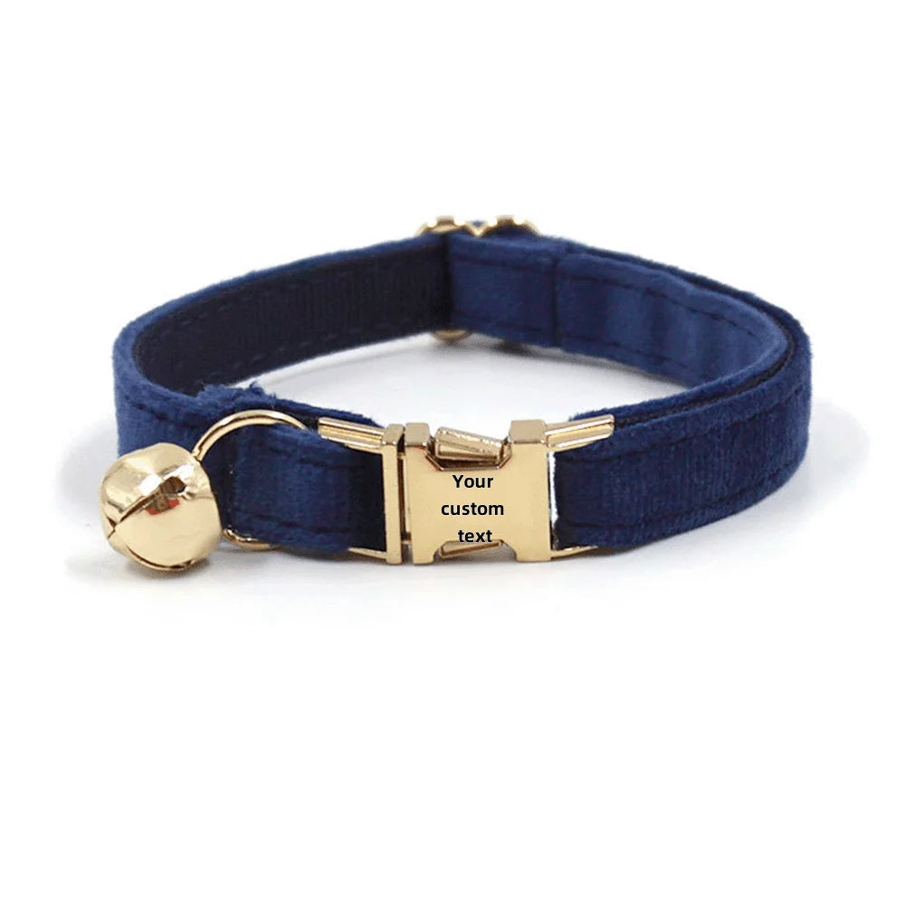 Customized Velvet Cat & Puppy Collar