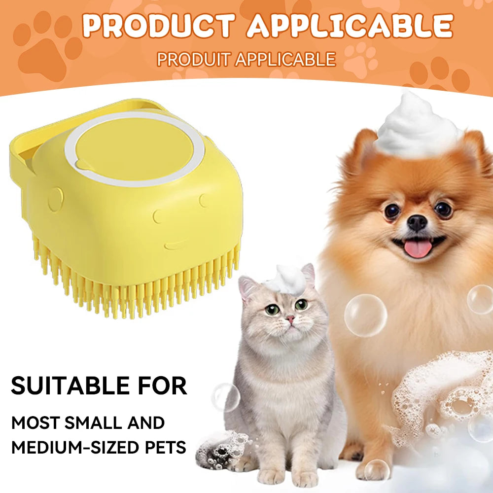 Dog Bathing Brush & Shampoo Dispenser