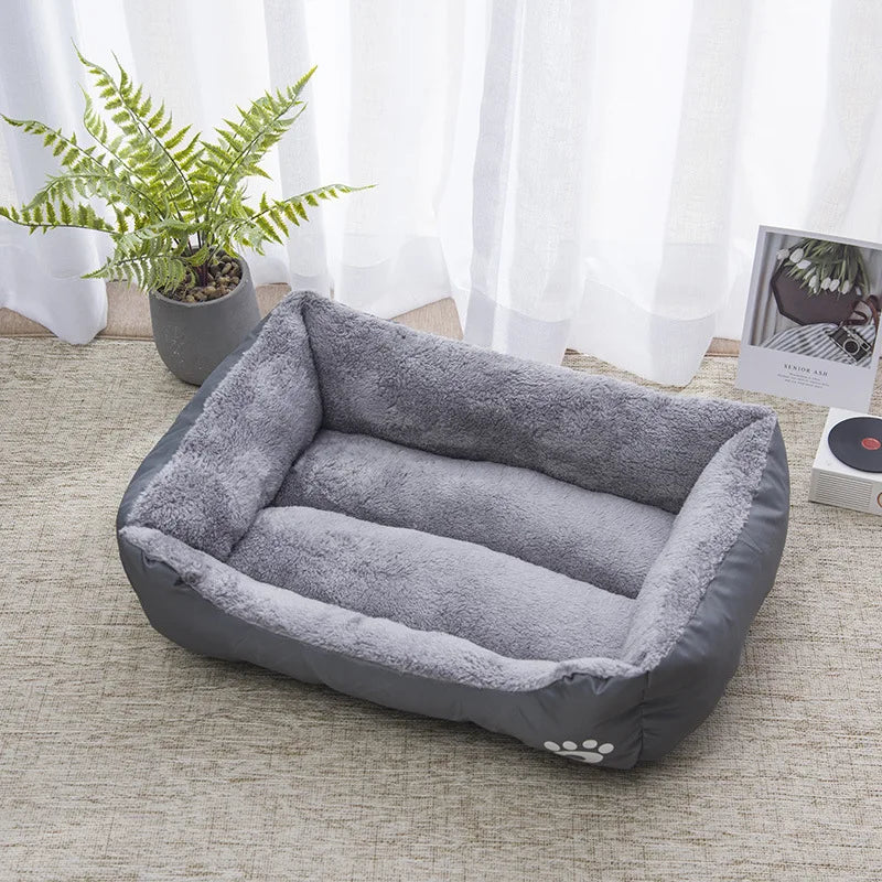 Color Square Winter Pet Bed
