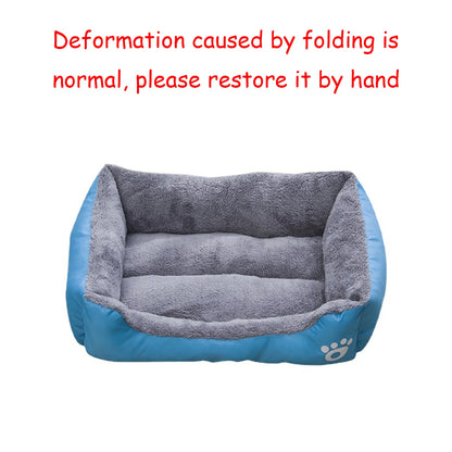 Color Square Winter Pet Bed