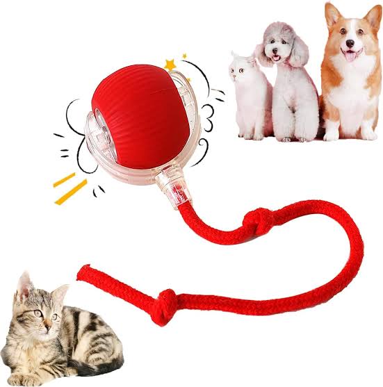 Pet Interactive Auto Rolling Ball with Tail Toy